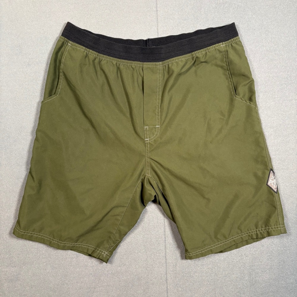 prAna Breathe Shorts Mens Large Polyester Green Activewear Unlined
